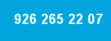 926 265 22 07 926 265 22 07